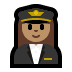 👩🏽‍✈️ woman pilot: medium skin tone display on Windows